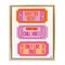 Stupell Industries Fun Party Phrase Tickets Framed Floater Canvas Wall Art Design by Elizabeth Medley